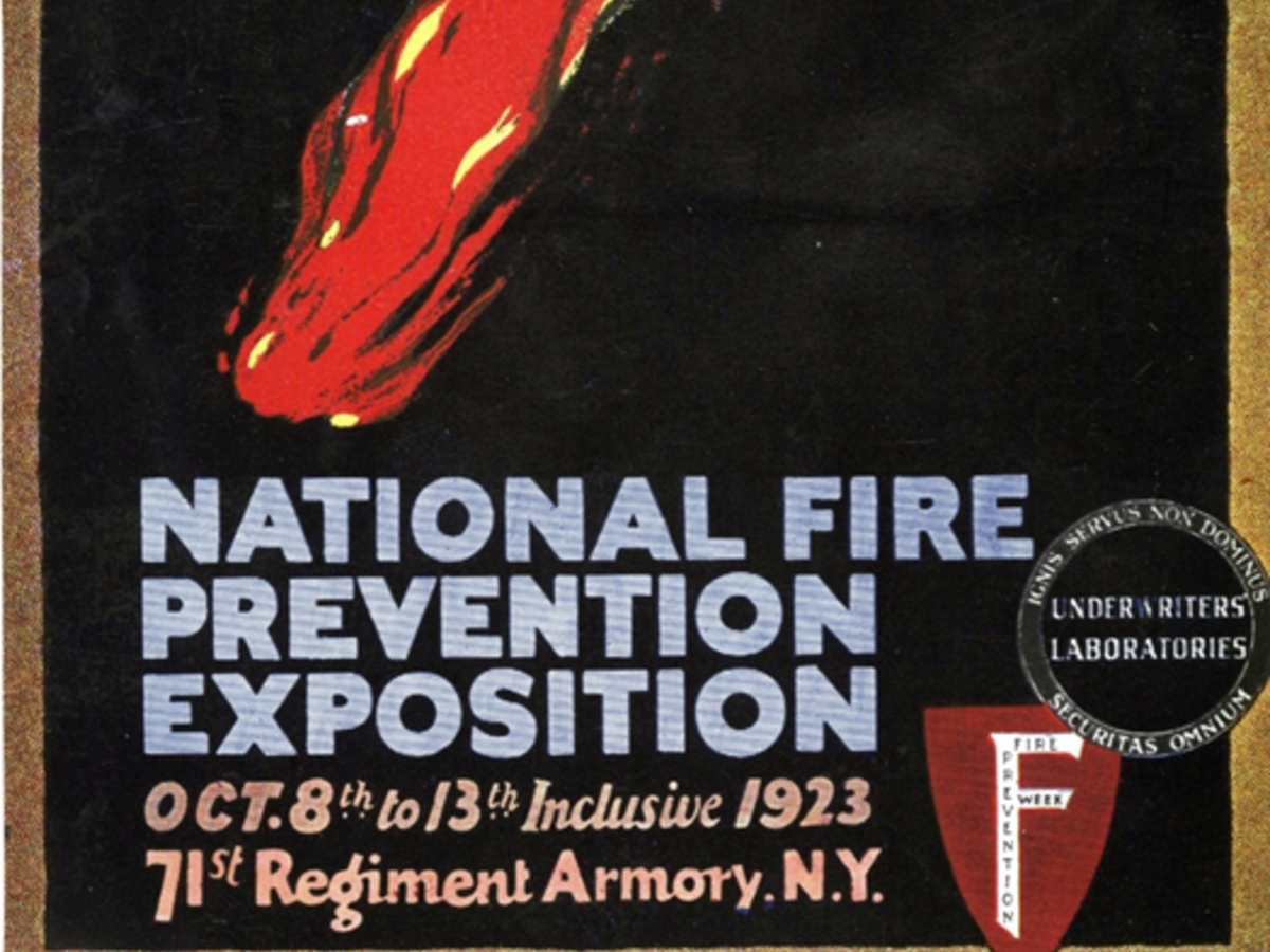 A 1923 fire prevention week poster