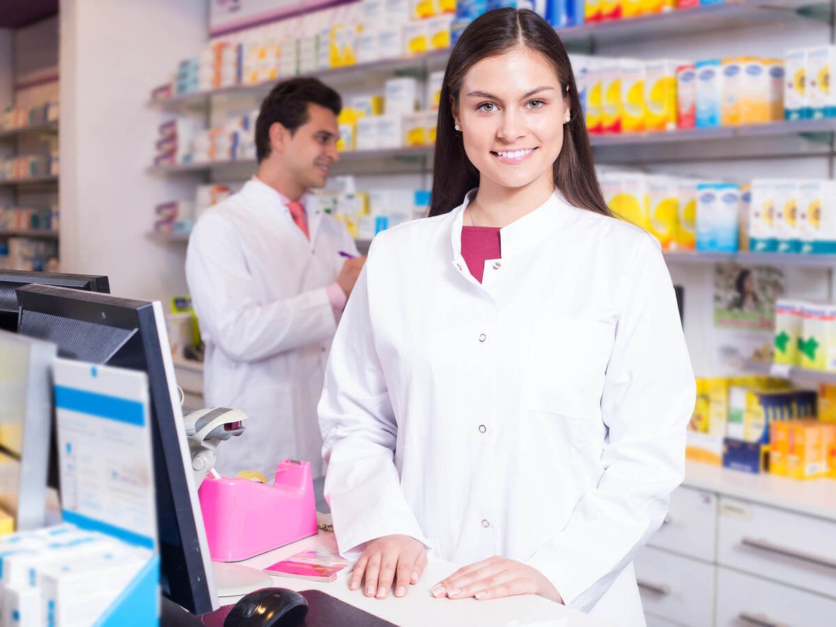 medical assistant standing in a medical records room
