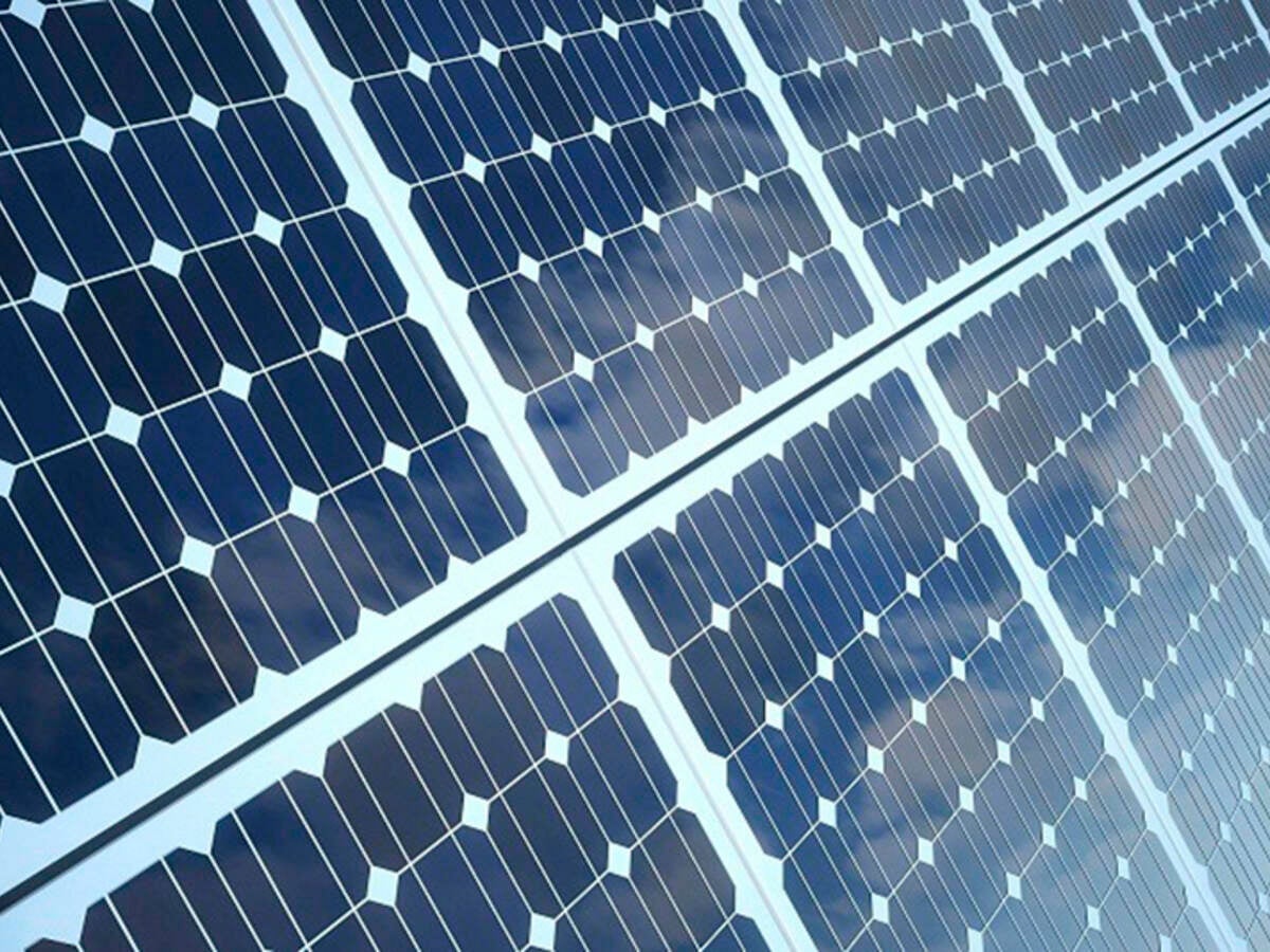 Close up of a solar panel