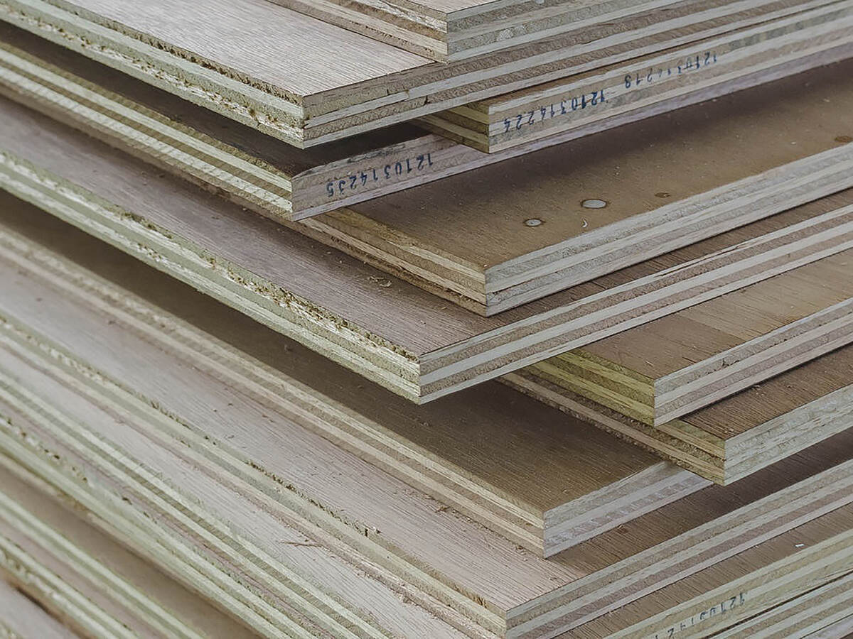Pile of composite wood, which must comply with EPA formaldehyde regulations