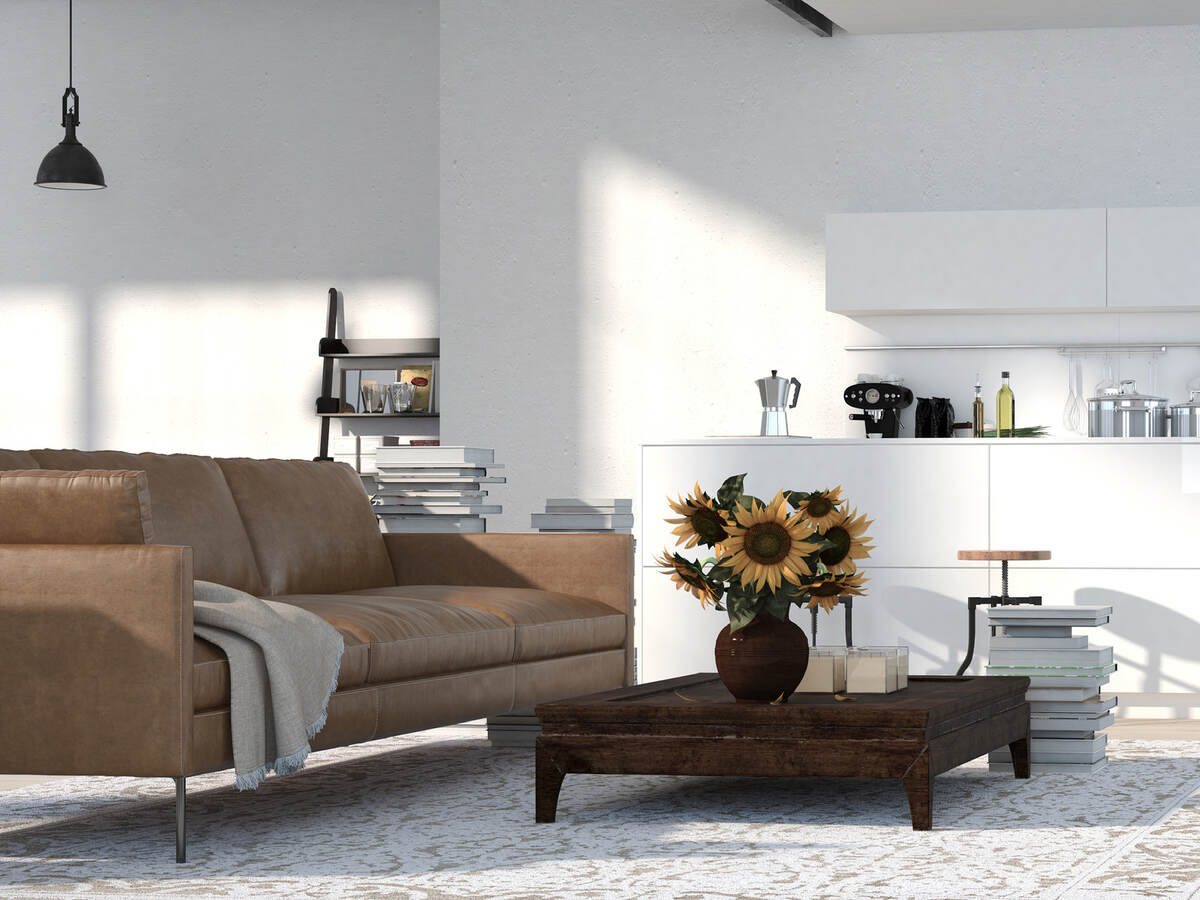 Photo of a beautiful living room with furniture