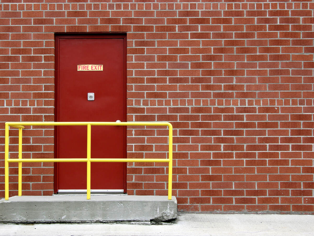 photo of a fire door