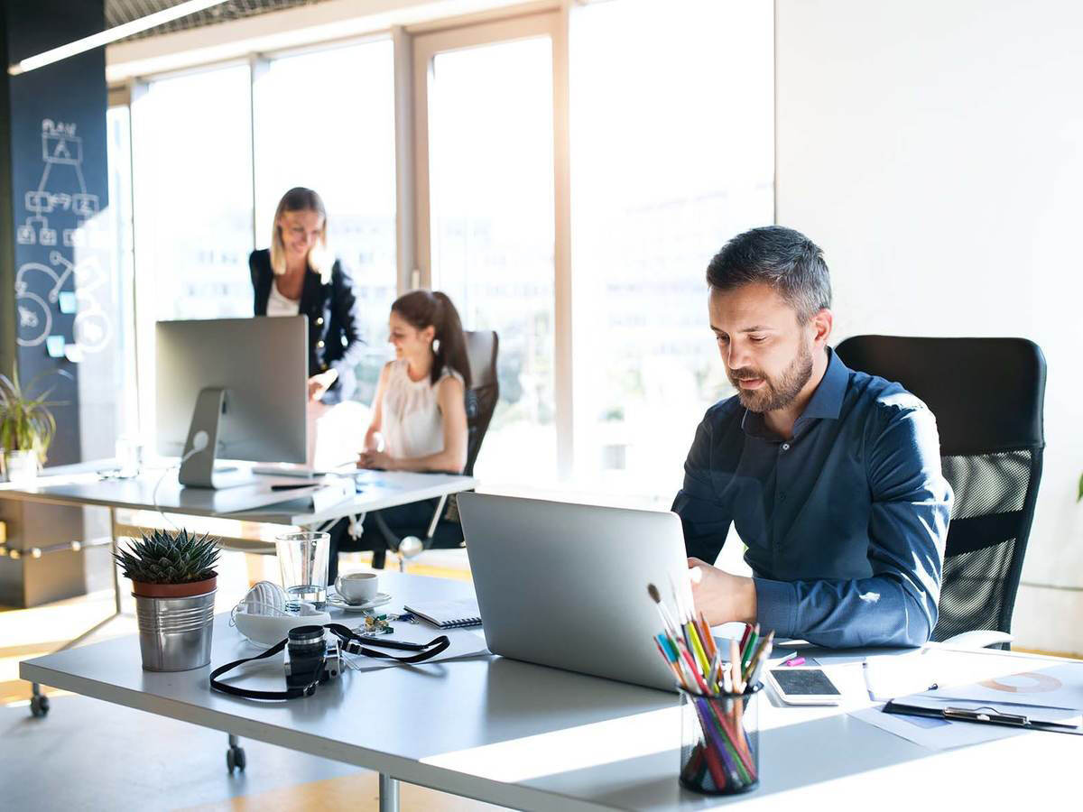 Photo of a businessman in an office