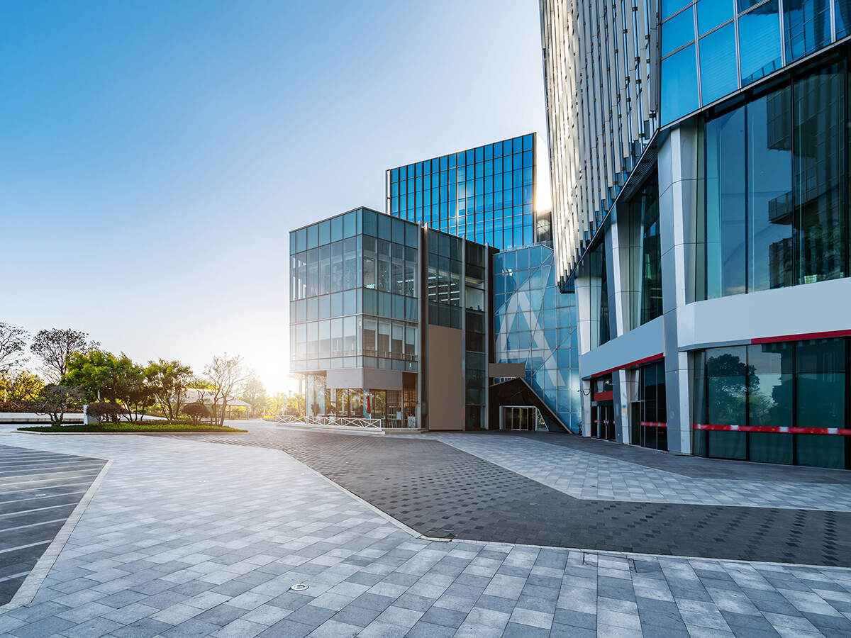 Glass building exterior