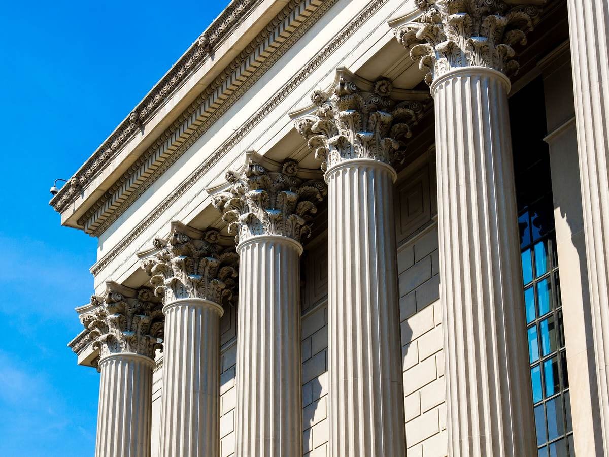 photo of a building with columns