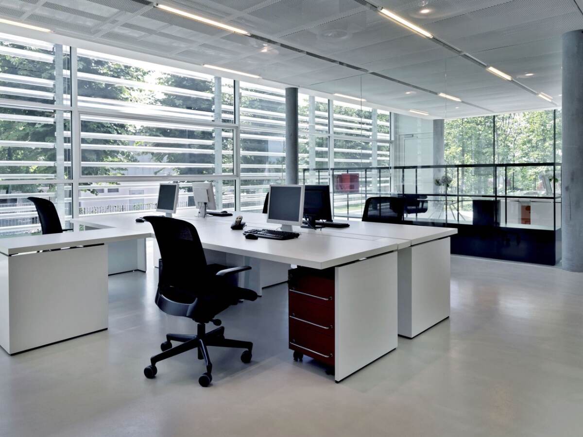 Office building with work stations.