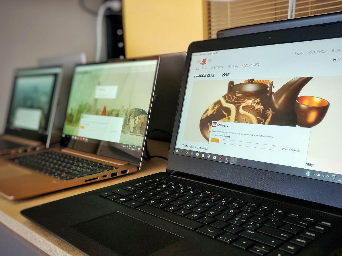 photo of software on laptops