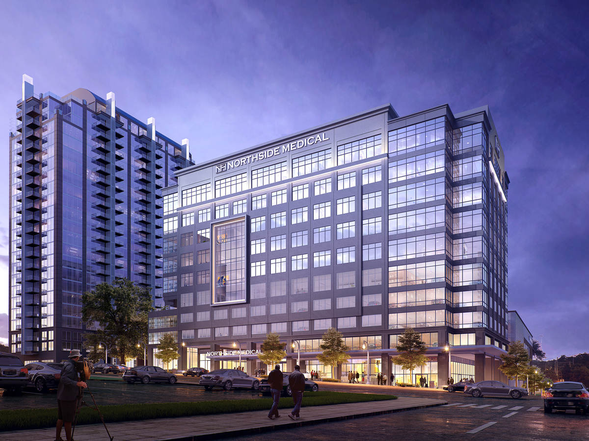 Exterior view of the Northside Medical Midtown building in Atlanta, Georgia