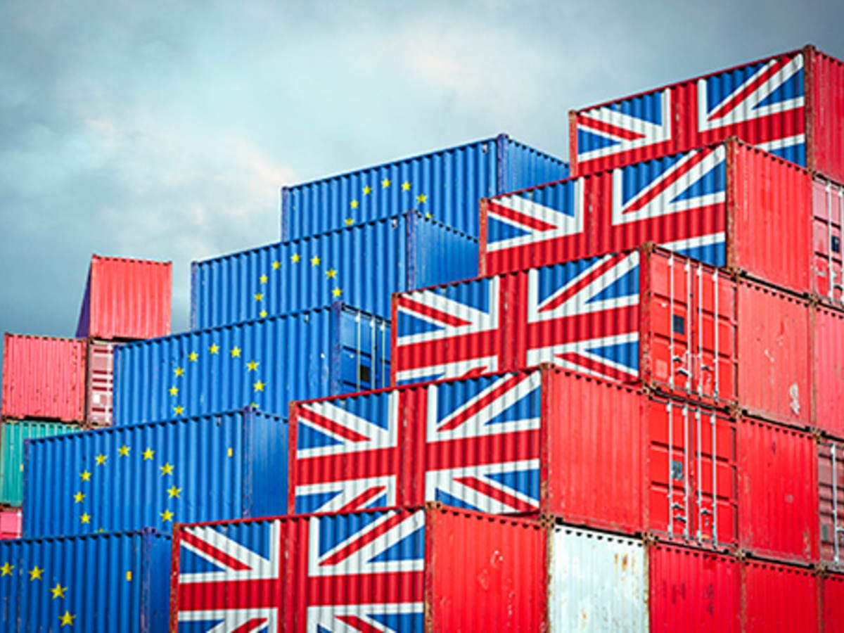 Shipping Containers with flag