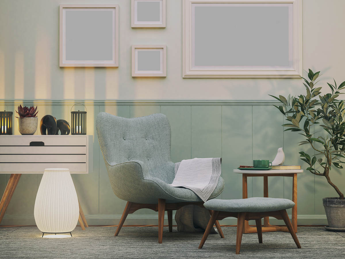 Cozy armchair in a living room
