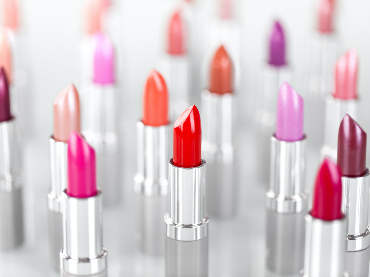 Tubes of open lipstick