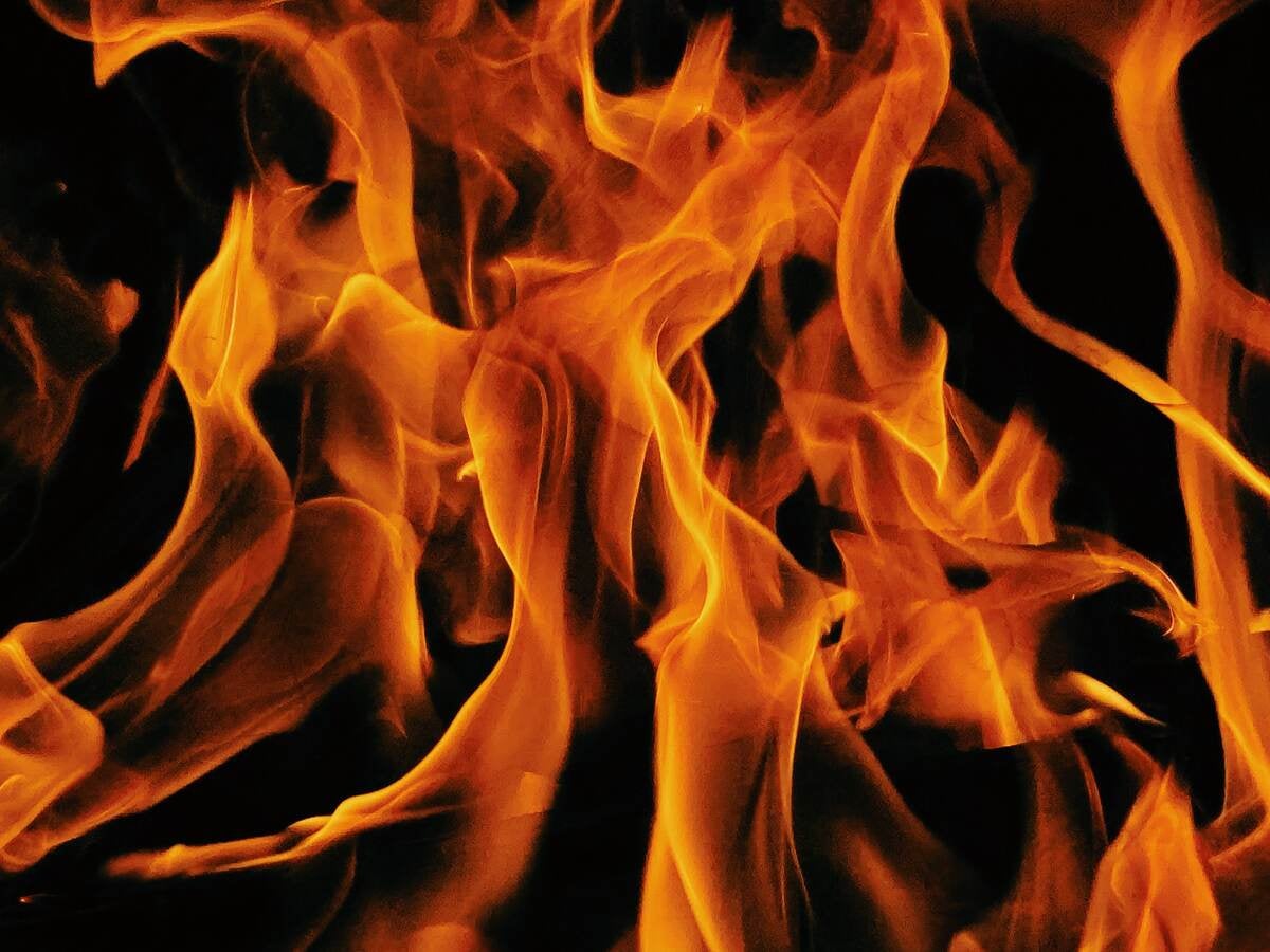 blazing fire