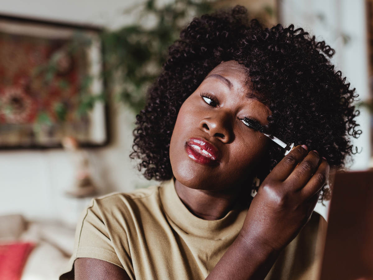 Person using cosmetics