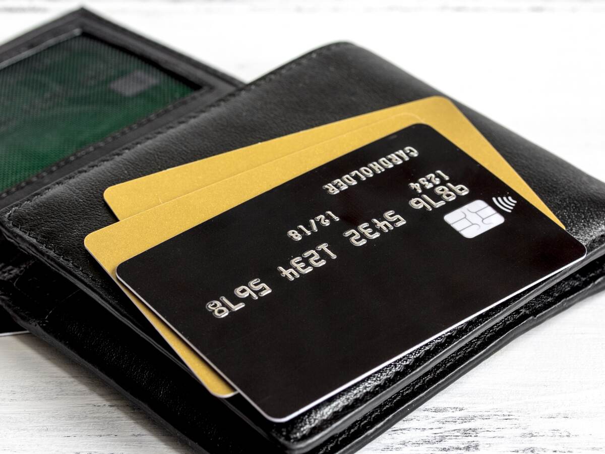 credit cards and a wallet