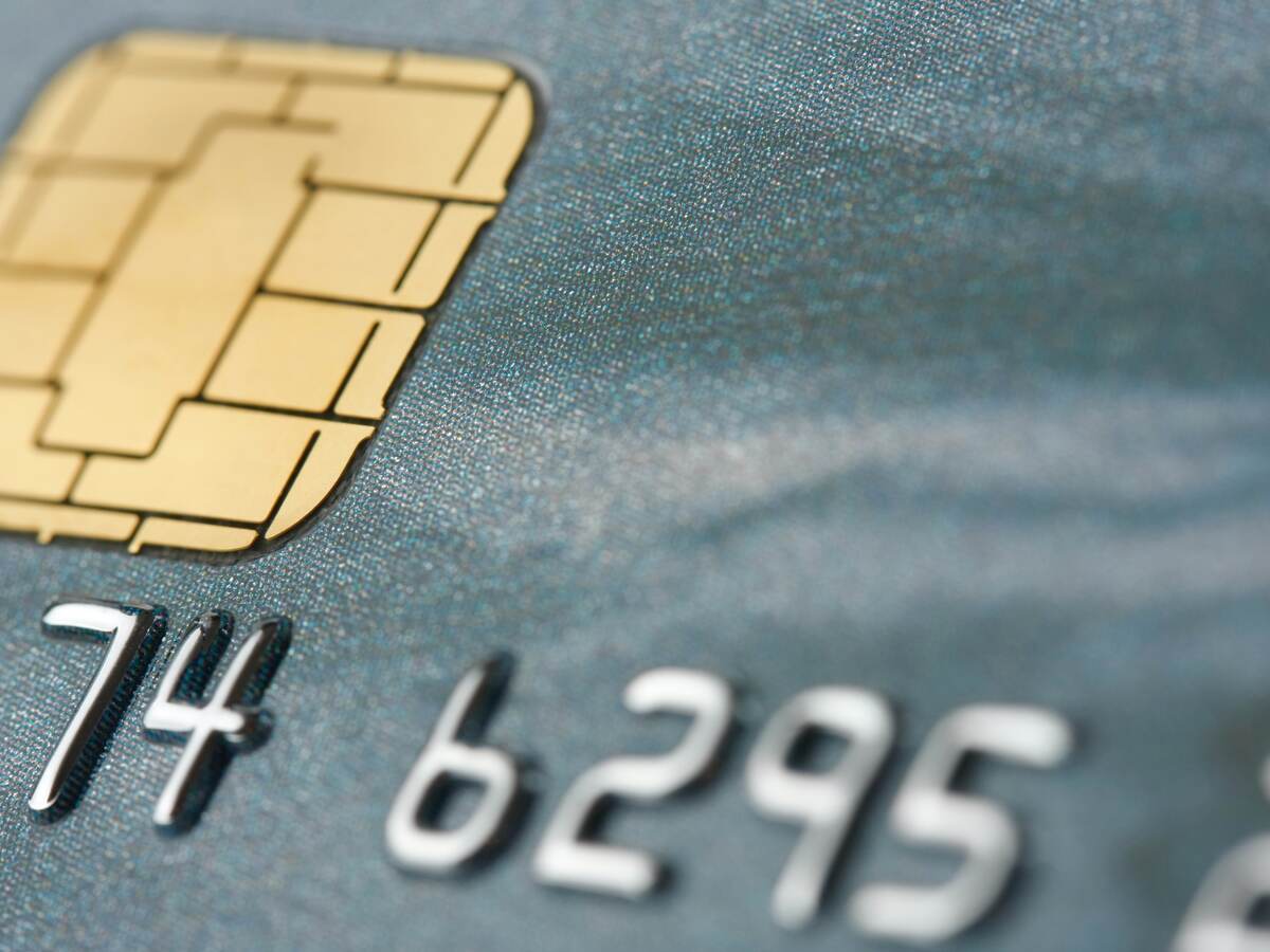 a close-up view of a credit card