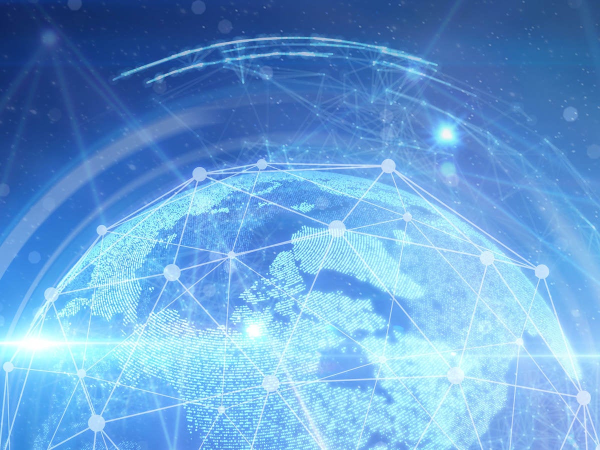 image of the world showing interconnectivity