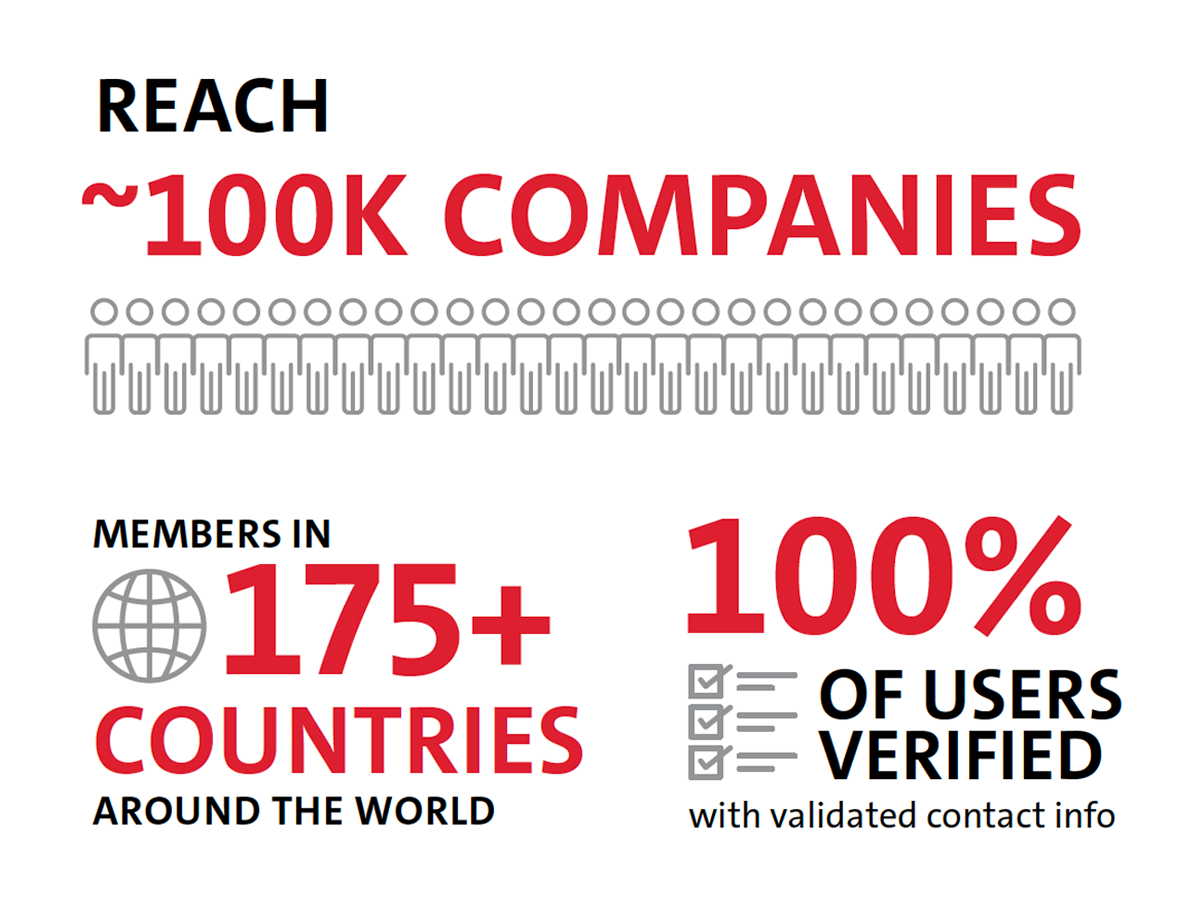image showing the reach of the Prospector database