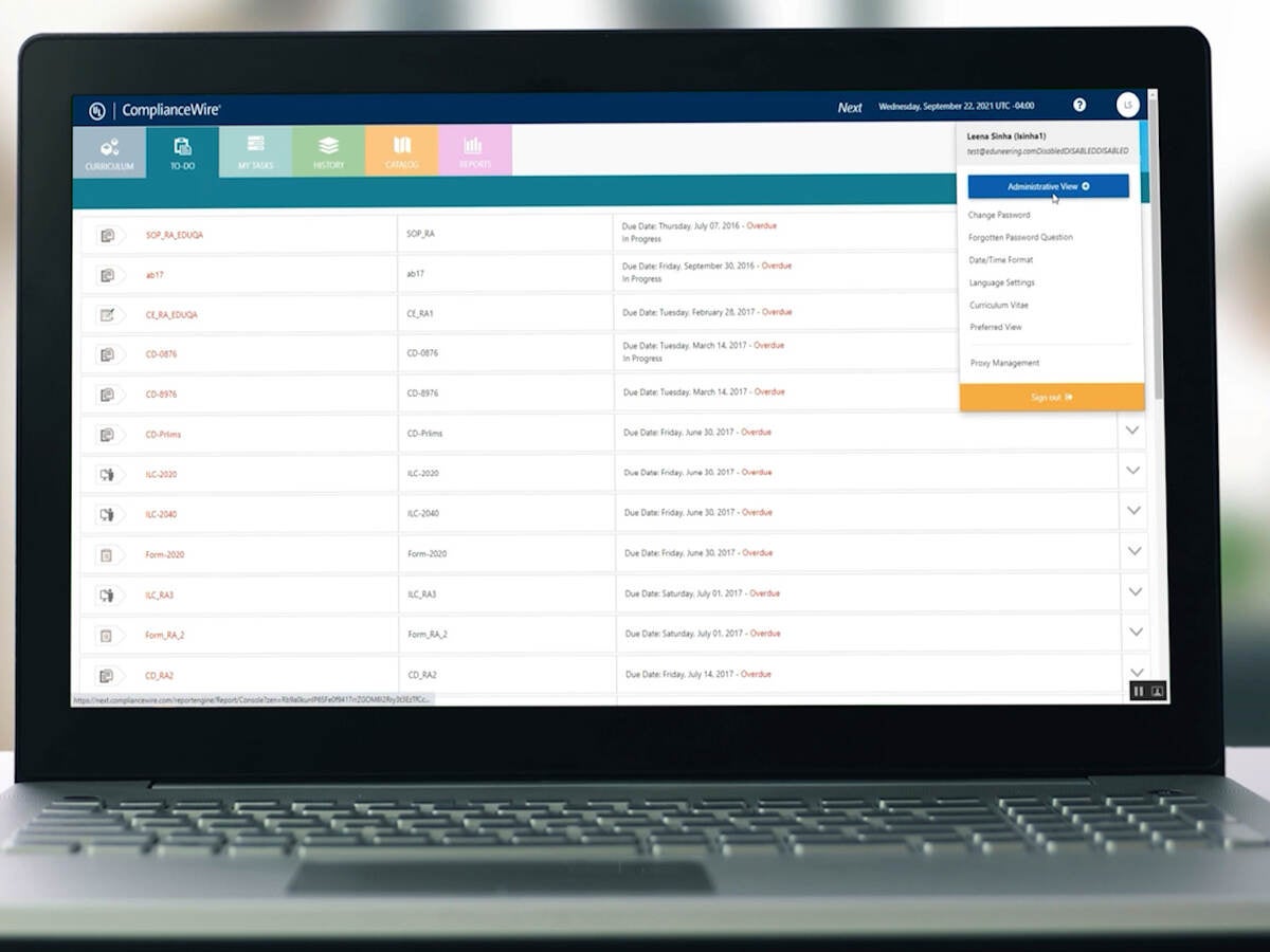 ComplianceWire site