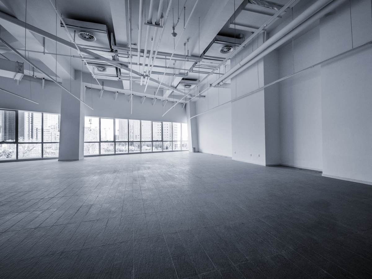 empty white office building
