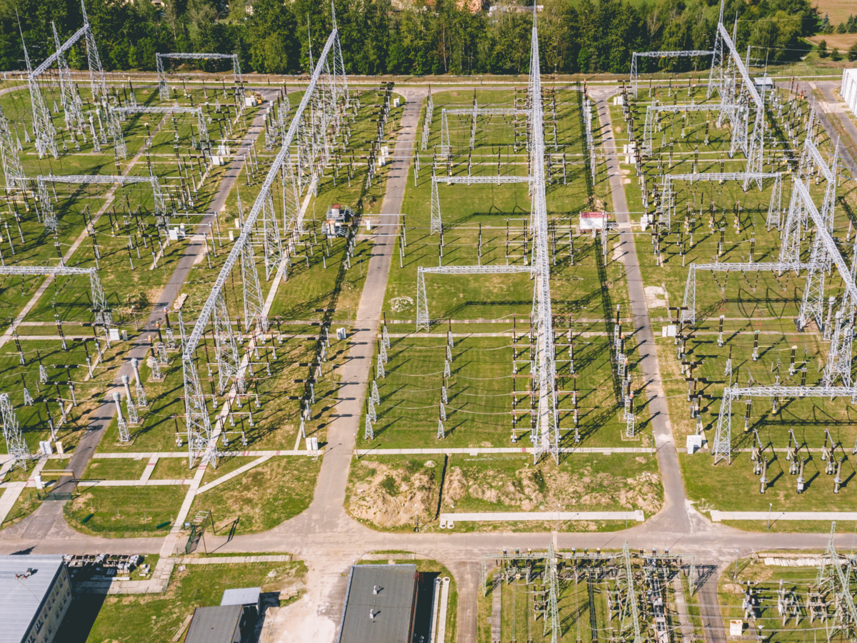 Electrical substation field 