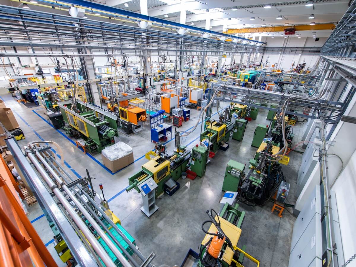 Bird's eye view of the factory floor 