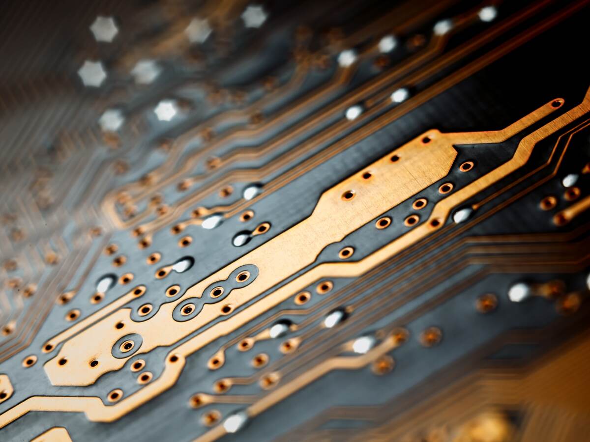 Full-frame shot of motherboard, which now must comply with IEC 62368-1 in many markets