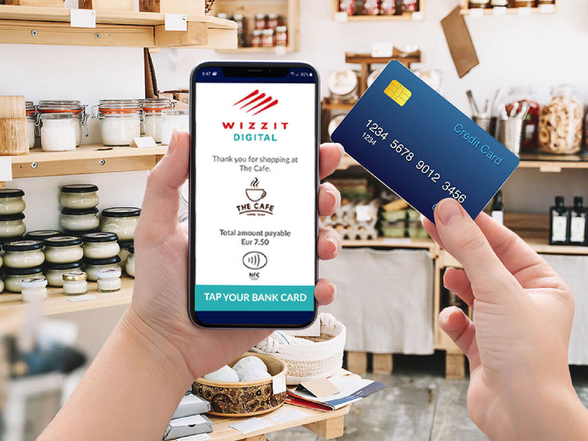 Snapshot of a credit card used on WIZZIT Digital’s Tap2Pay solution.