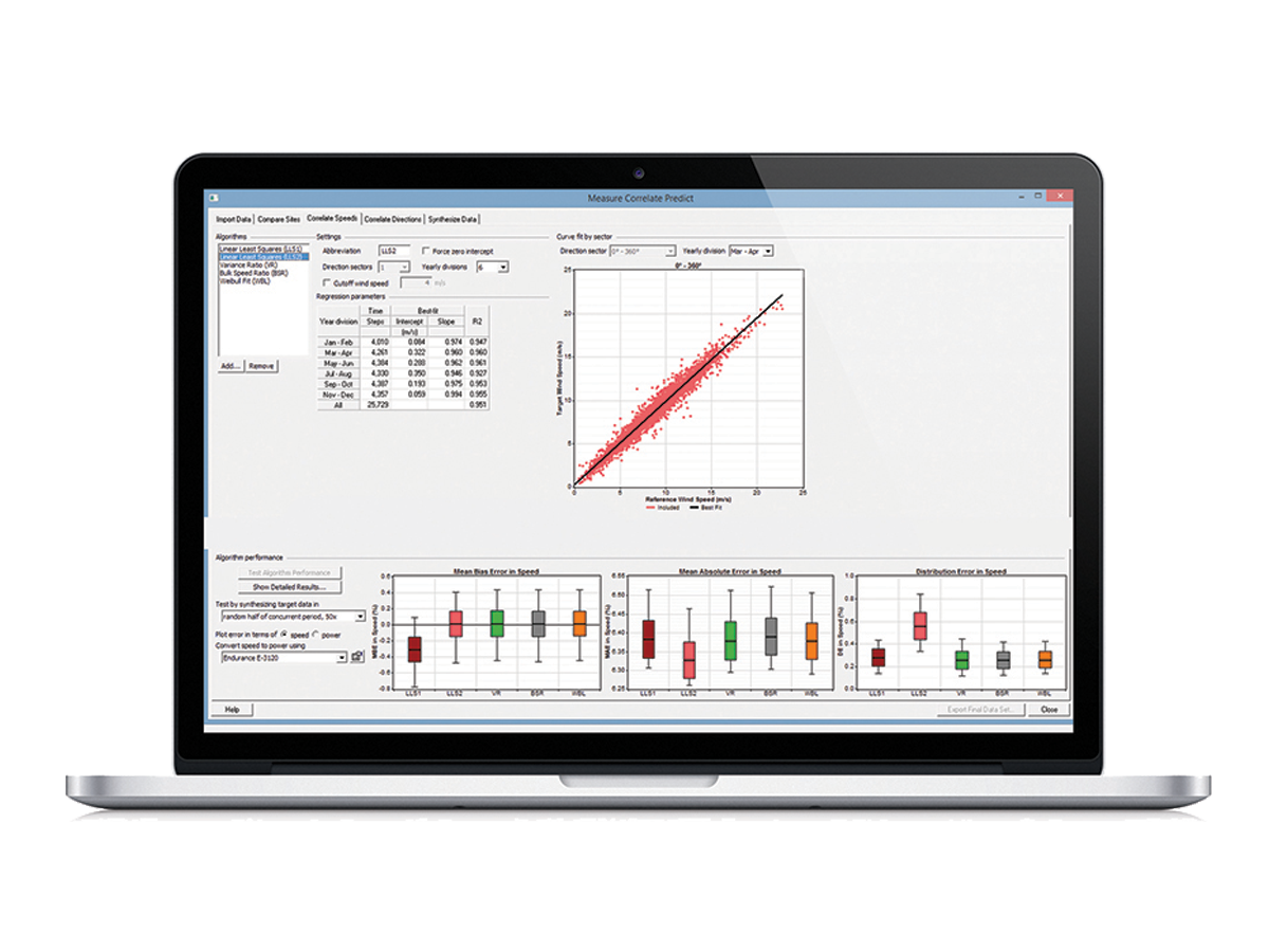Windographer software screenshot on a laptop computer