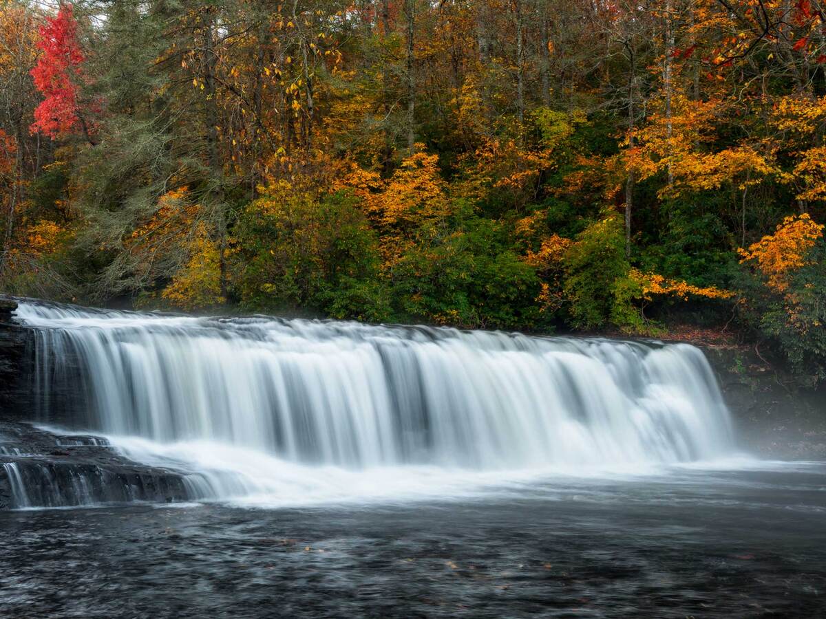 Autumn waterfall