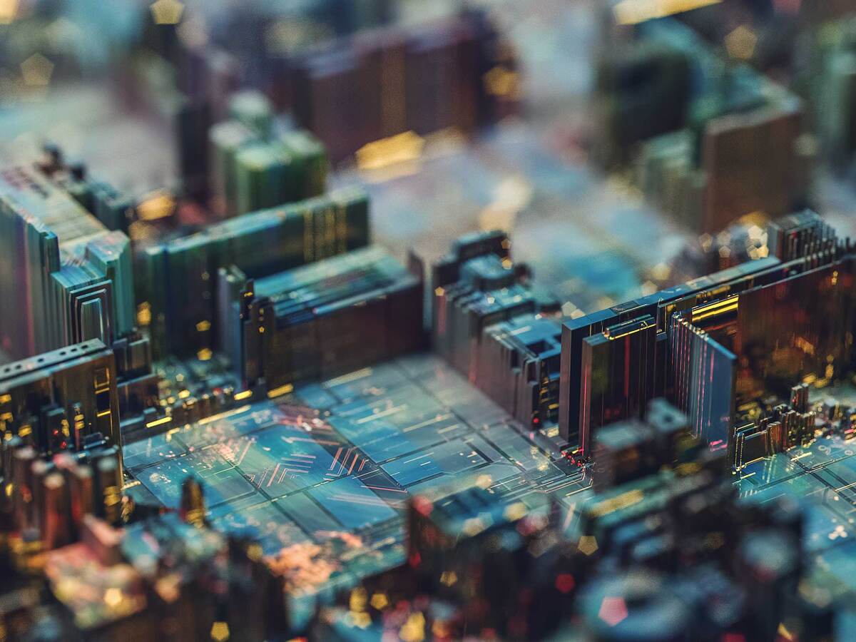 Closeup of a circuit board