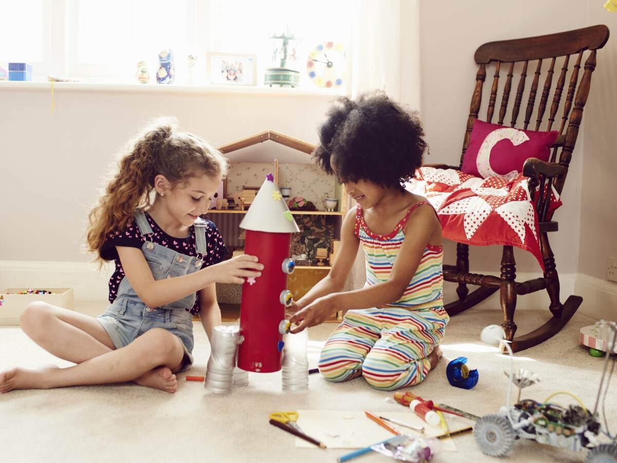 Girls playing.