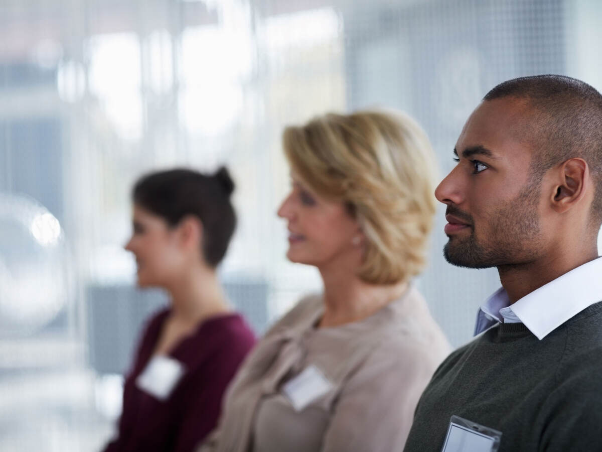 Business executives in a seminar