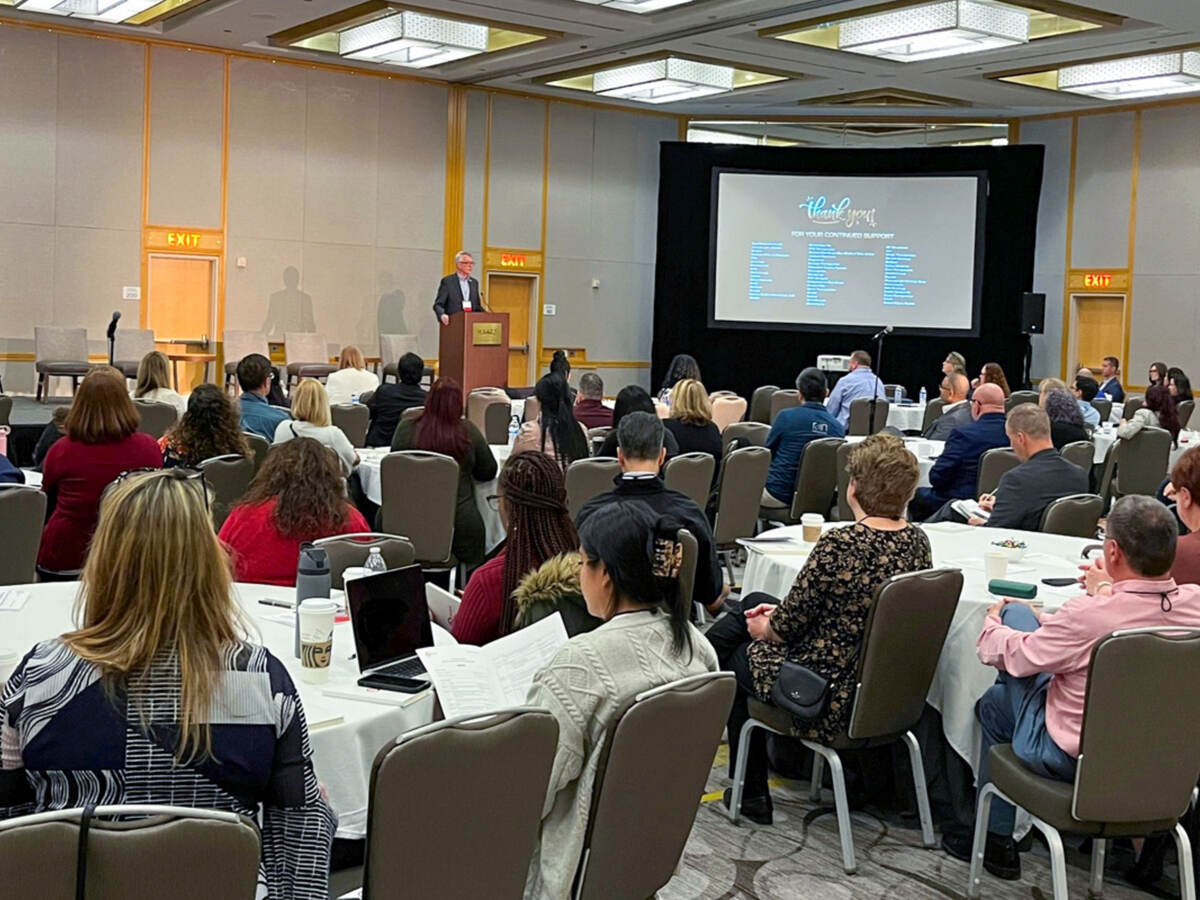Jim O’Keefe, senior director and general manager of ComplianceWire® at UL Solutions presenting at UL Solutions ComplianceWire® Knowledge Summit
