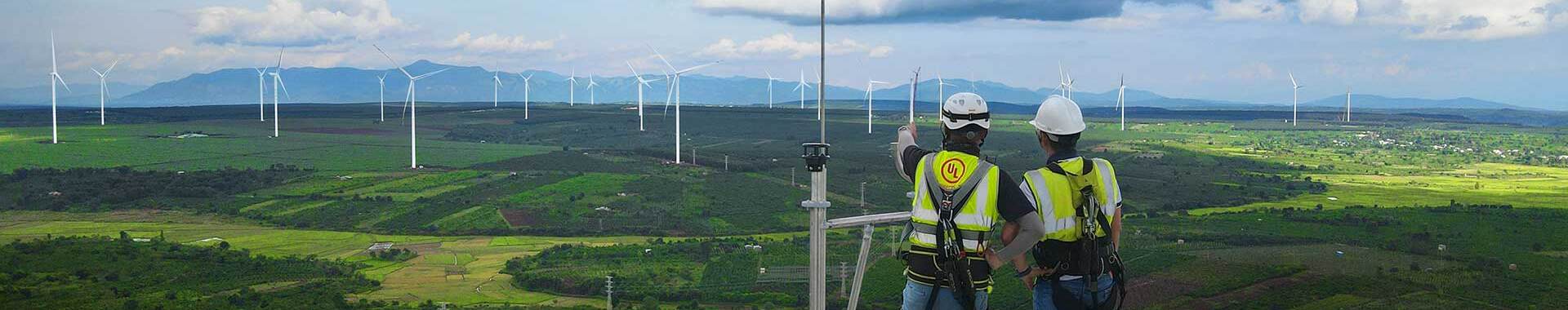 UL workers monitoring Windmills