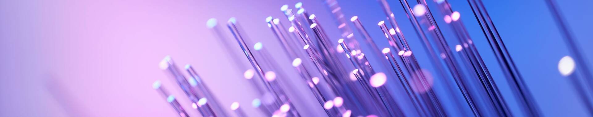 Fiber optics abstract background - Purple Blue Data Internet Technology Cable.