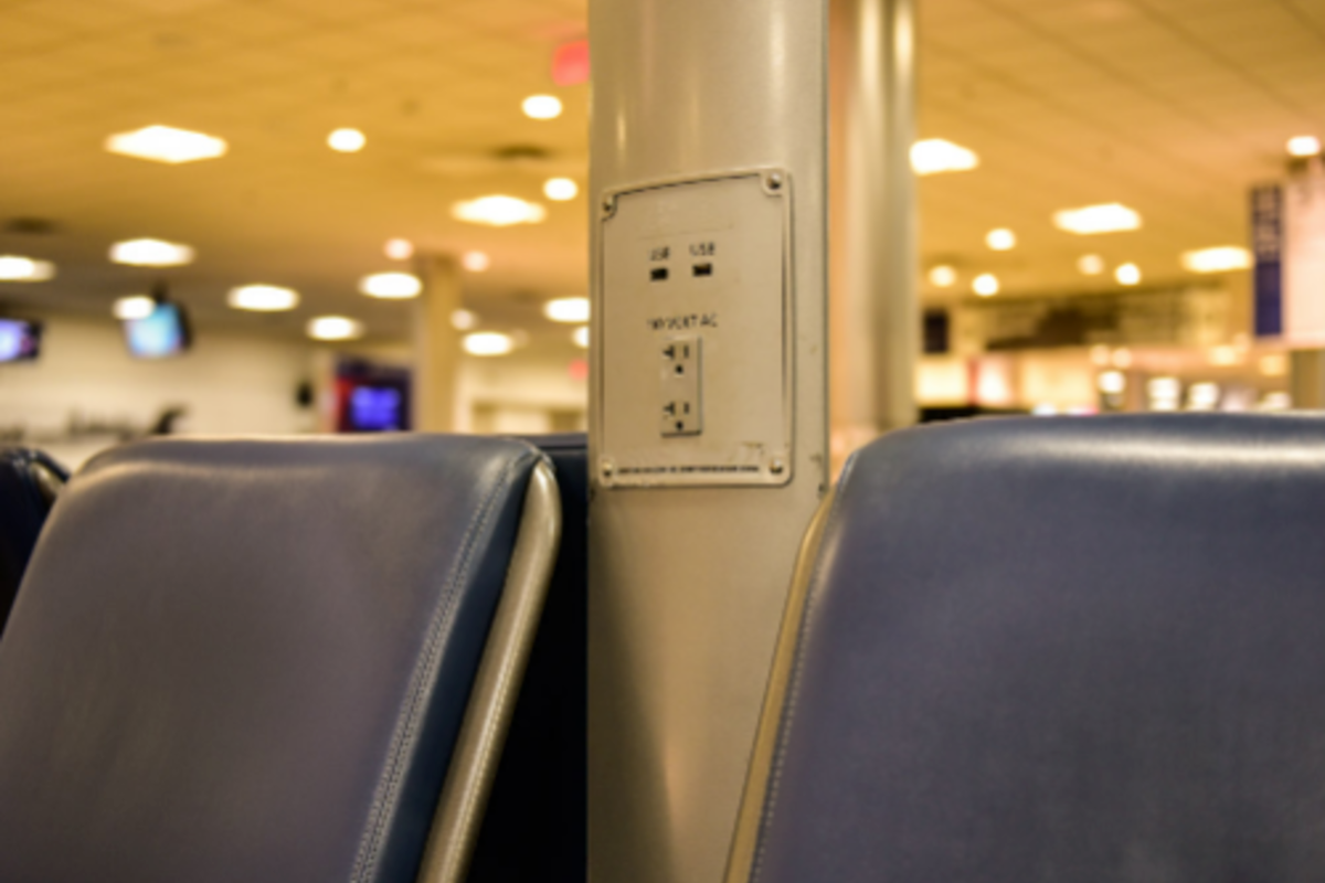 Multioutlet assemblies at an airport