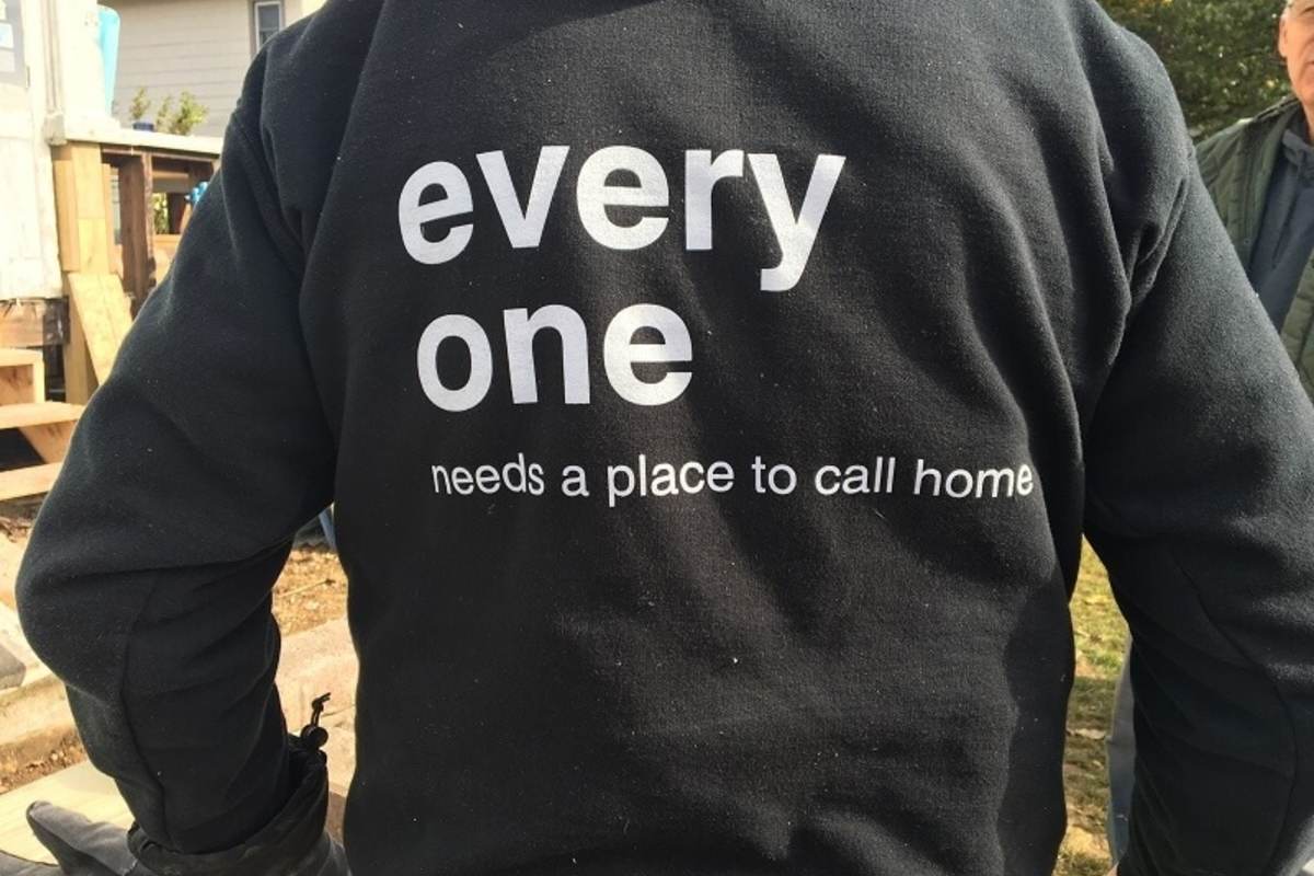 Black shirt with caption