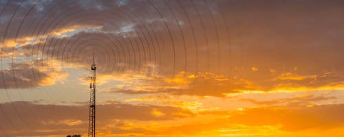 Radiowave visualization at sunset