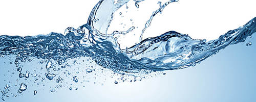 Water making a crashing wave