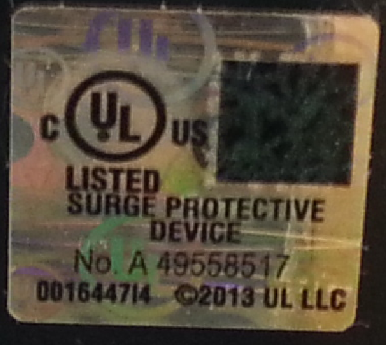 UL holographic counterfeit logo 