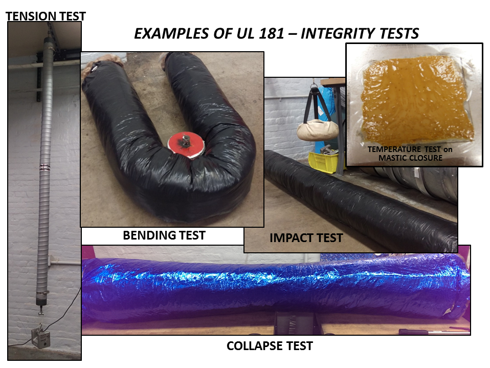 Various UL Air Duct Tests