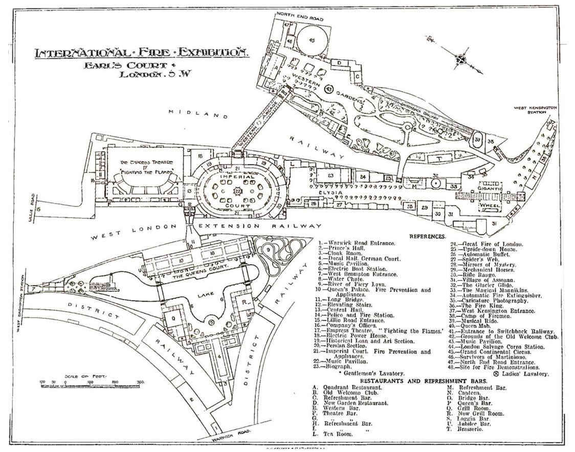 Map of the International Fire Exhibition, 1903. | International Fire Exhibition : 1903, Earl's Court, S.W., [London Exhibitions, Ltd.]