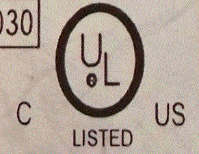 Photograph of the counterfeit UL Mark