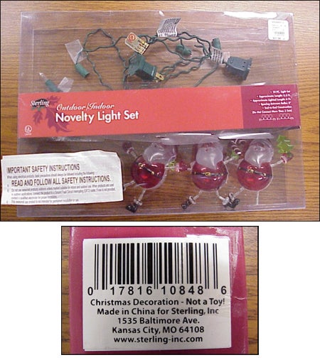 Photos of the decorative lighting packaging