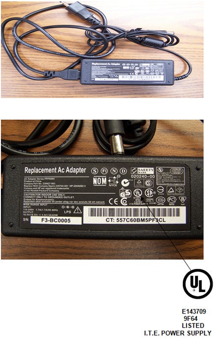 Photographs of the product with unauthorized UL Mark: