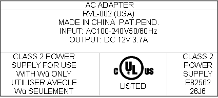 Unauthorized UL label.