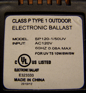Photographs of the product with unauthorized UL Mark