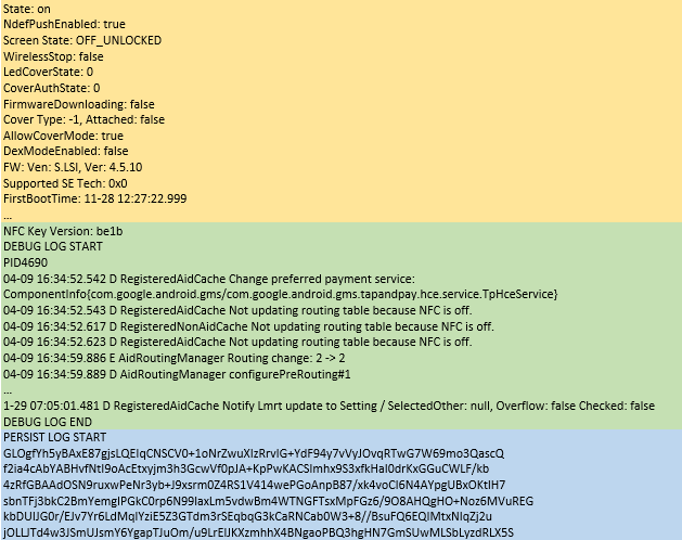 sample log