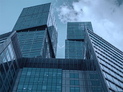 Photo of a glass office building