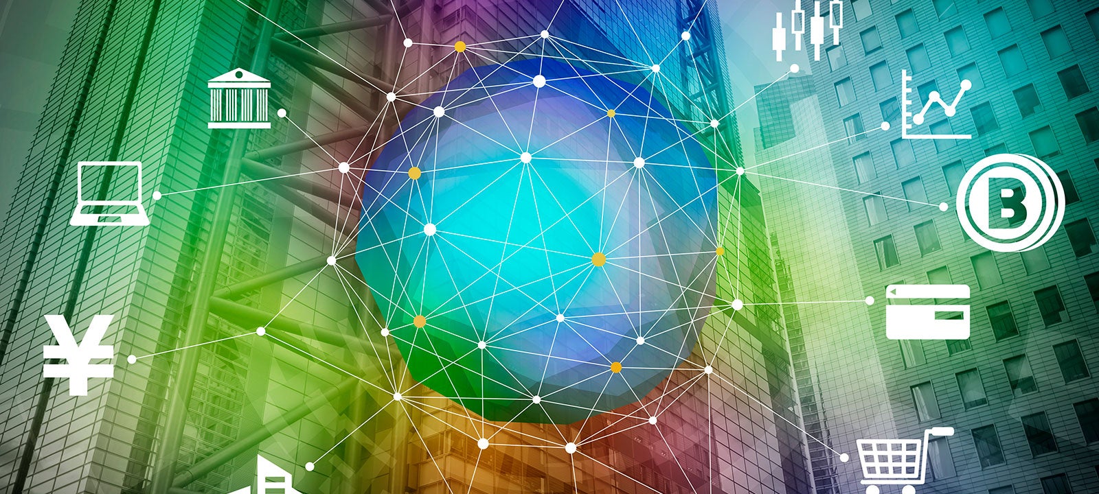 Abstract geometic view of a financial web